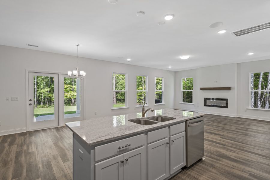 Representative furnished interior of a home built from the Adams by Center Park Homes in Central Estates, Summerville (Image 7).