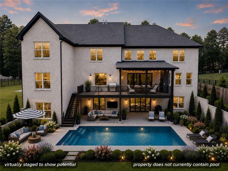 Exterior details and patio area of a home in , Buford (Image 35).