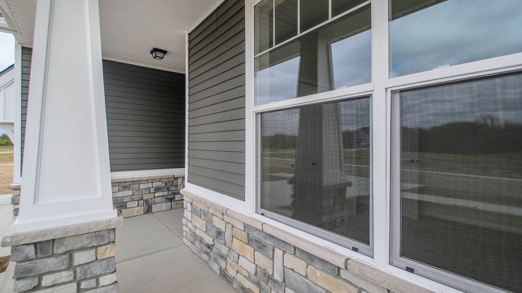 Representative exterior details of a home built from the The Abington by Norfolk Homes in Valleys, Jackson (Image 4).
