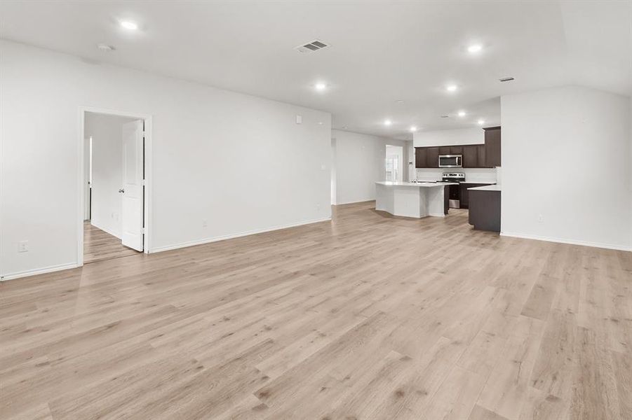 Living room/kitchen view of 2232 Lattimore St, Denton, TX 76209