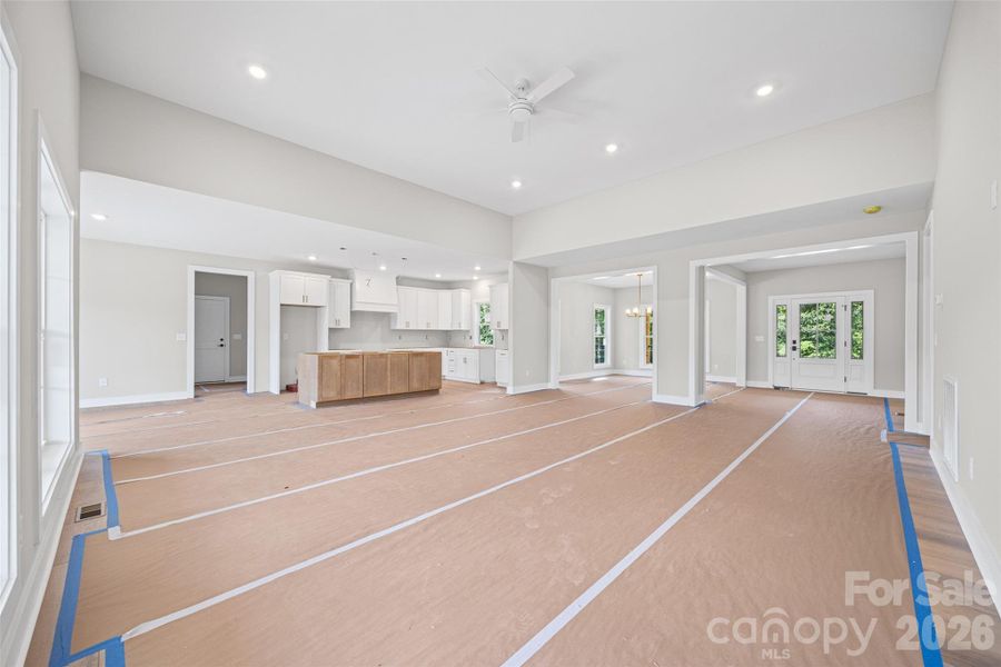 Convenient flow into the spacious kitchen.