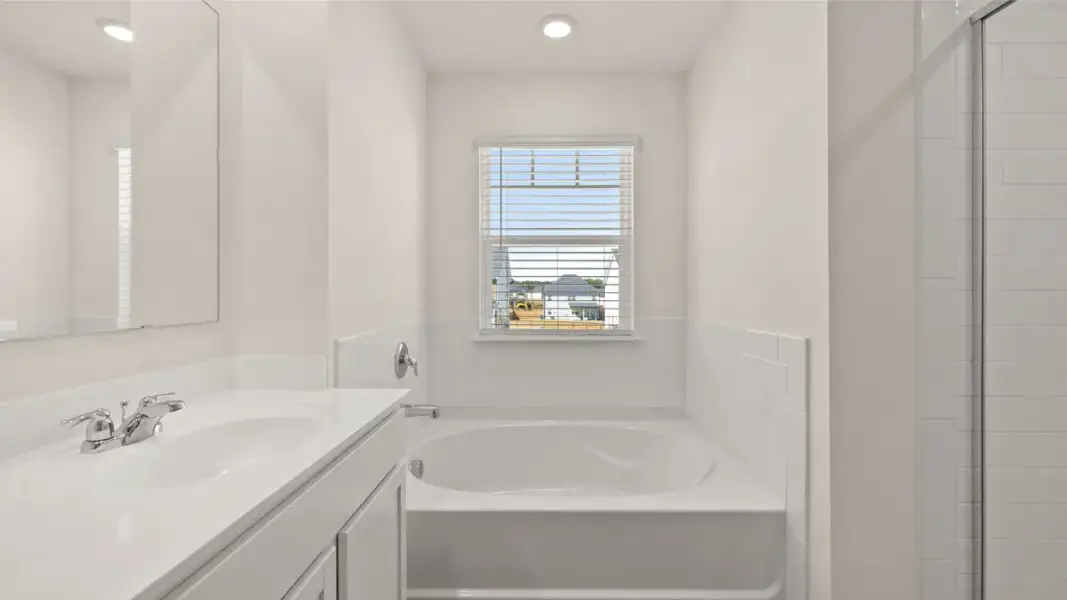 Furnished interior view inside a new home in The Highlands at Cedar Hill Landing, Navassa (Image 10).