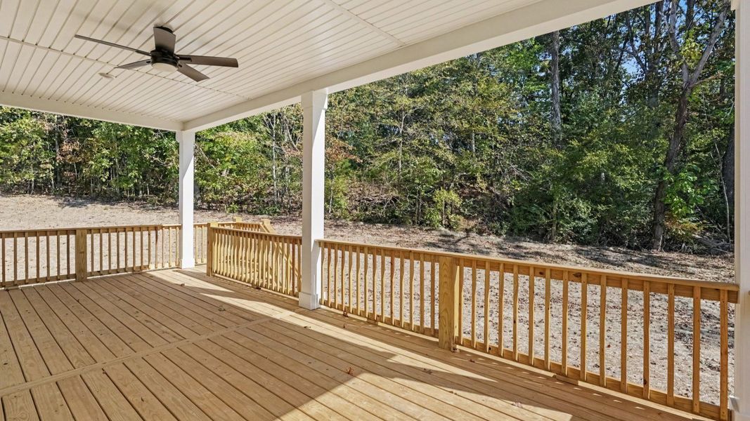 Back porch perfect for hosting outside activities Back porch perfect for hosting outside activities