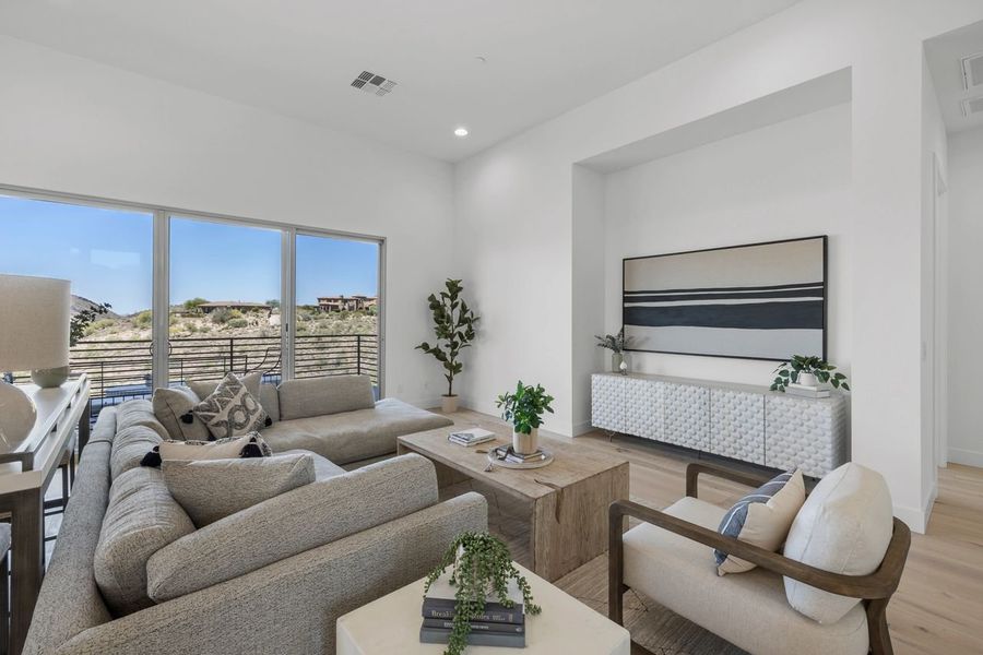 Representative furnished interior of a home built from the Ridgeline by KLMR Homes in Bellos at The Summit, Fountain Hills (Image 18).
