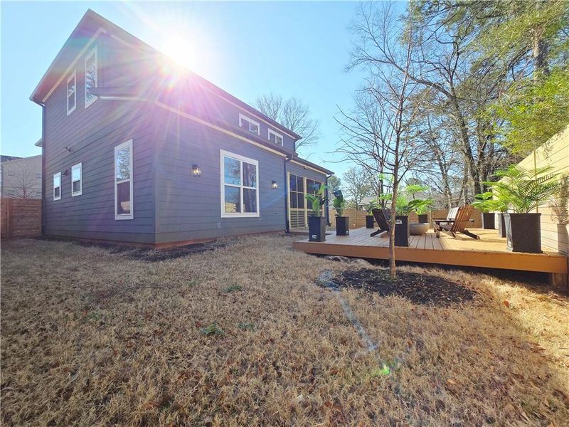 Exterior details and patio area of a home in , Atlanta (Image 4). Exterior details and patio area of a home in , Atlanta (Image 4).