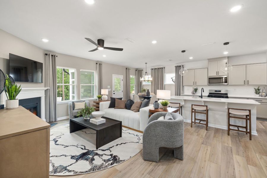 Representative furnished interior of a home built from the Kirby by Pulte Homes in Henley Village, Burlington (Image 21). Representative furnished interior of a home built from the Kirby by Pulte Homes in Henley Village, Burlington (Image 21).