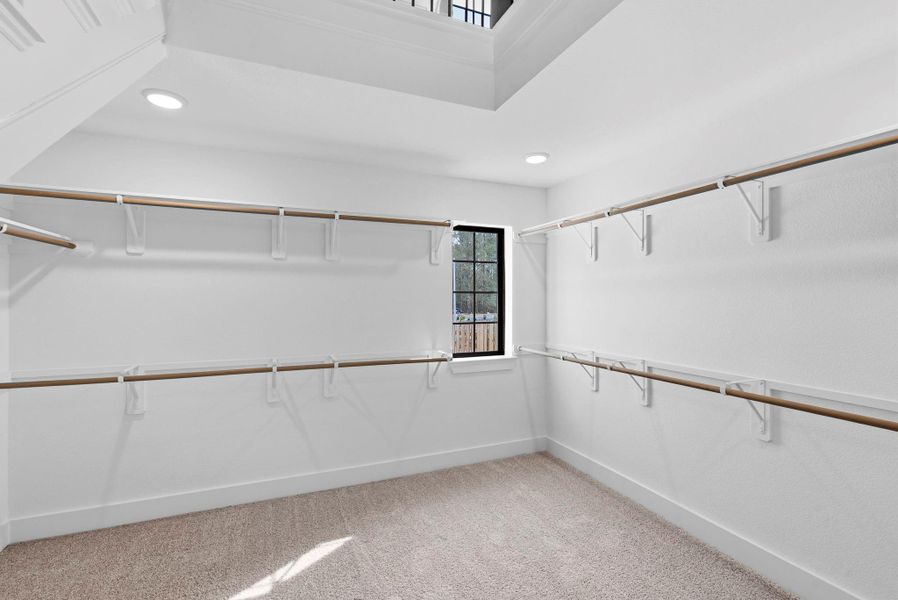 lower level of the 2-story primary closet