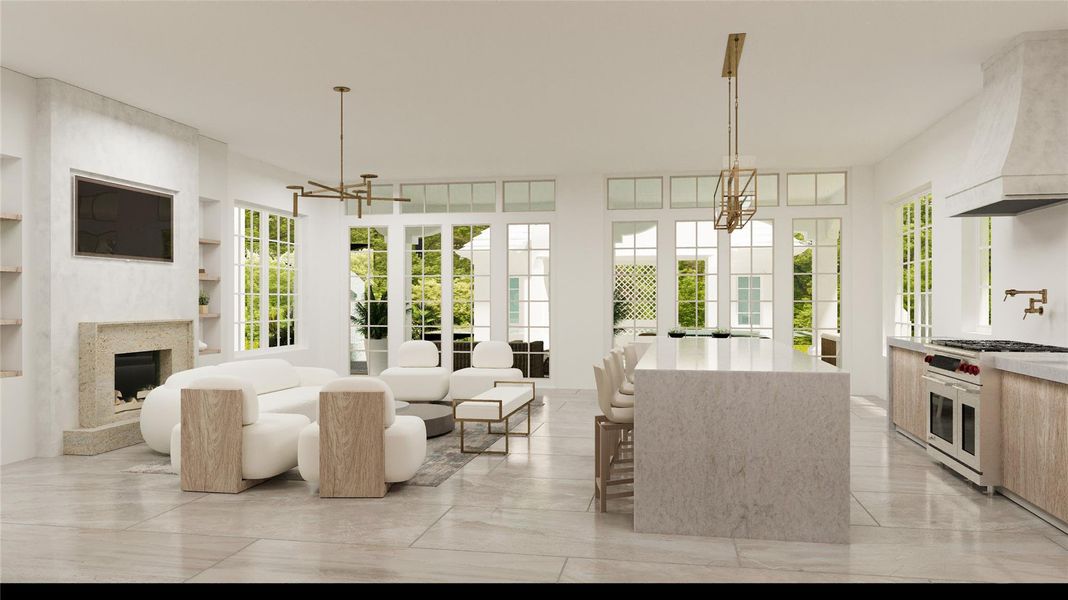 Furnished interior view inside a new home in , Delray Beach (Image 6).