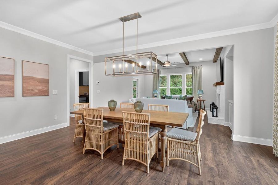 Furnished interior view inside a new home in Hemingway, Flowery Branch (Image 27).