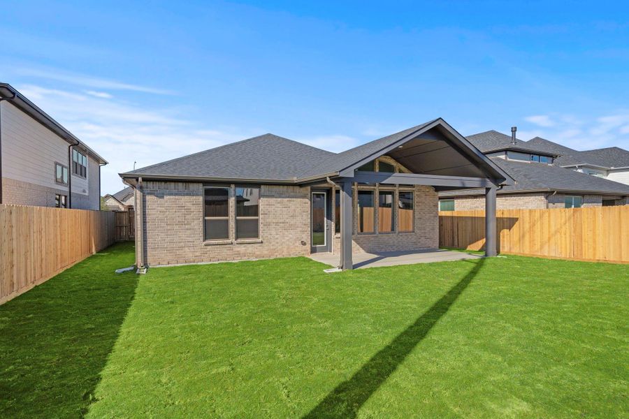 Exterior details and patio area of a home in Harvest Green - Final Opportunities, Richmond (Image 15). Exterior details and patio area of a home in Harvest Green - Final Opportunities, Richmond (Image 15).