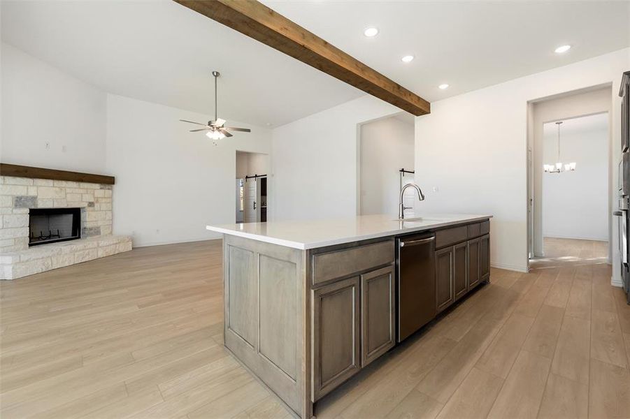 Furnished interior view inside a new home in Oak Grove Addition, Springtown (Image 10).