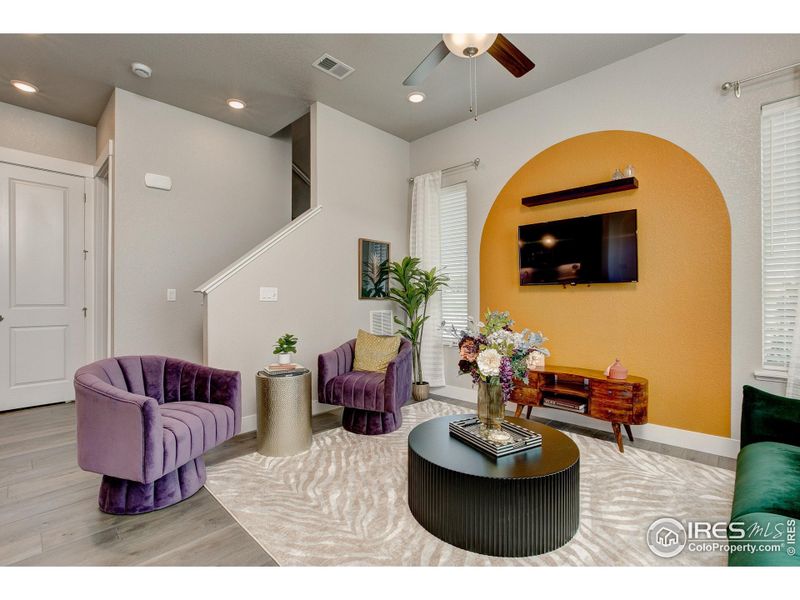 Furnished interior view inside a new home in Wilder at Timnath Ranch, Timnath (Image 5). Furnished interior view inside a new home in Wilder at Timnath Ranch, Timnath (Image 5).