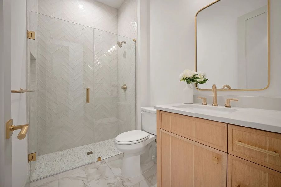 Furnished interior view inside a new home in , Dallas (Image 28).