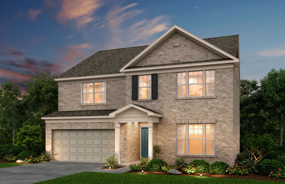 Representative exterior photo of a completed home built from the Mitchell by Pulte Homes in Briar Creek, Atlanta, GA (Image 2). Representative exterior photo of a completed home built from the Mitchell by Pulte Homes in Briar Creek, Atlanta, GA (Image 2).