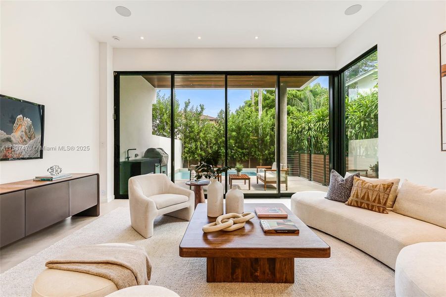 Furnished interior view inside a new home in , Miami (Image 15). Furnished interior view inside a new home in , Miami (Image 15).