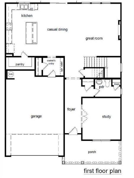 2D floor plan layout of this home in Reserve at Gum Springs, Jefferson, GA (Image 4).