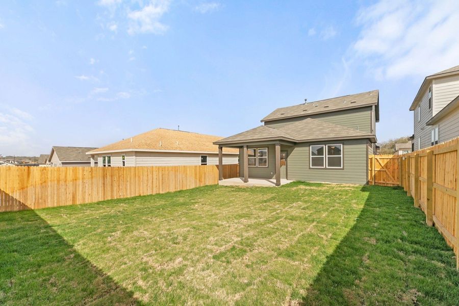 Representative exterior details of a home built from the Hondo by Hakes Brothers in Highland Ridge, New Braunfels (Image 28). Representative exterior details of a home built from the Hondo by Hakes Brothers in Highland Ridge, New Braunfels (Image 28).