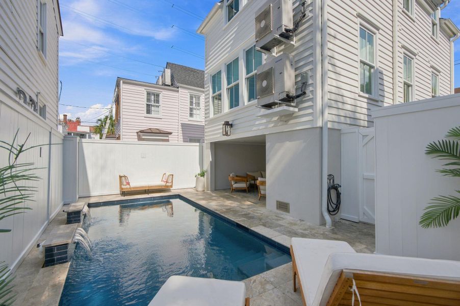Exterior details and patio area of a home in , Charleston (Image 36).