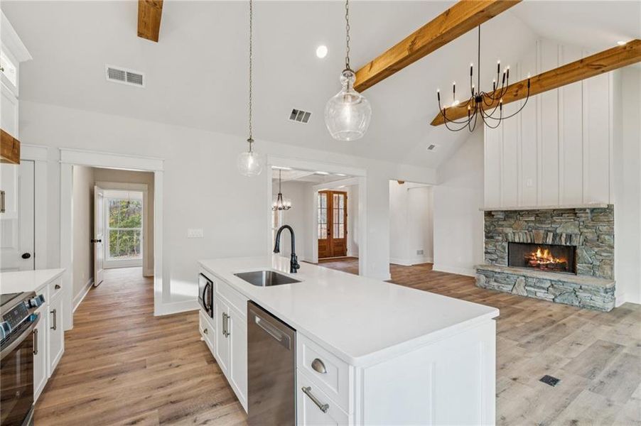 Furnished interior view inside a new home in , Dahlonega (Image 9).