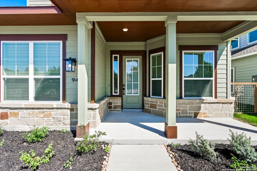 Exterior details and patio area of a home in The Crossvine – Garden Homes, Schertz (Image 17). Exterior details and patio area of a home in The Crossvine – Garden Homes, Schertz (Image 17).