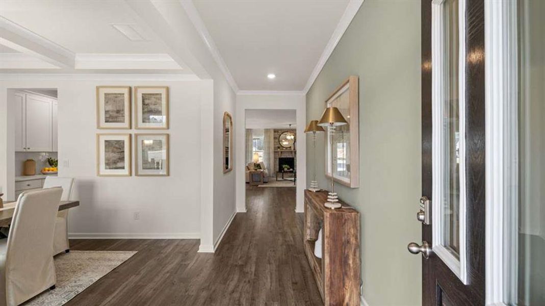 Furnished interior view inside a new home in Heritage Pointe, Senoia (Image 43).