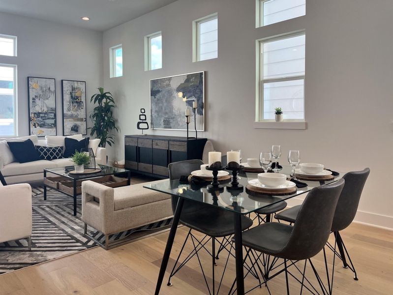 Furnished interior view inside a new home in Yale Terrace, Houston (Image 14). Furnished interior view inside a new home in Yale Terrace, Houston (Image 14).