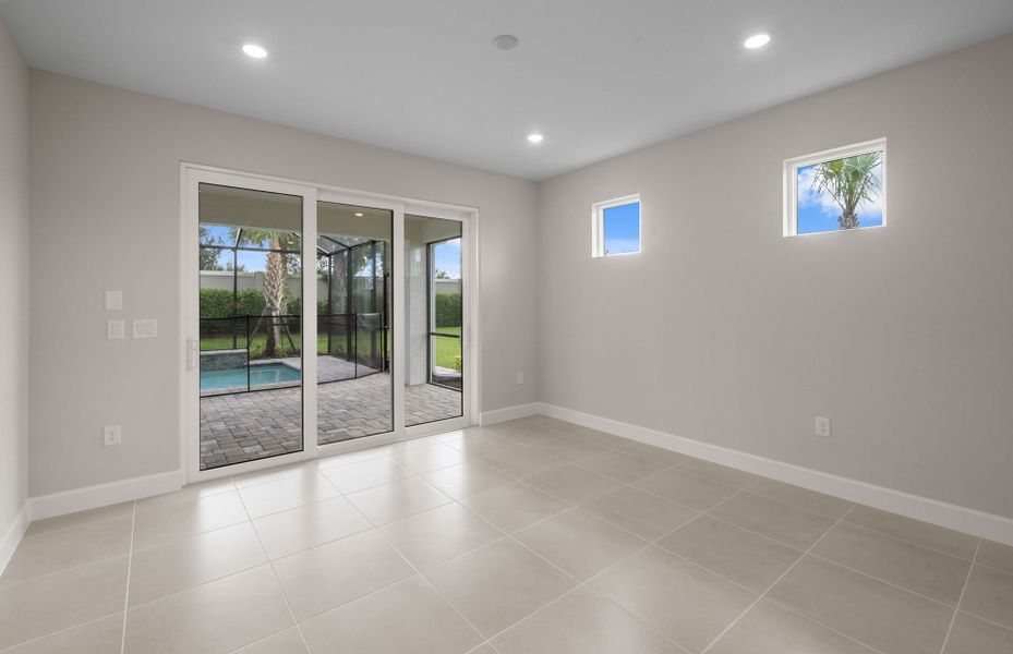 Spacious, unfurnished interior of a new home in Del Webb Oak Creek, North Fort Myers (Image 19). Spacious, unfurnished interior of a new home in Del Webb Oak Creek, North Fort Myers (Image 19).