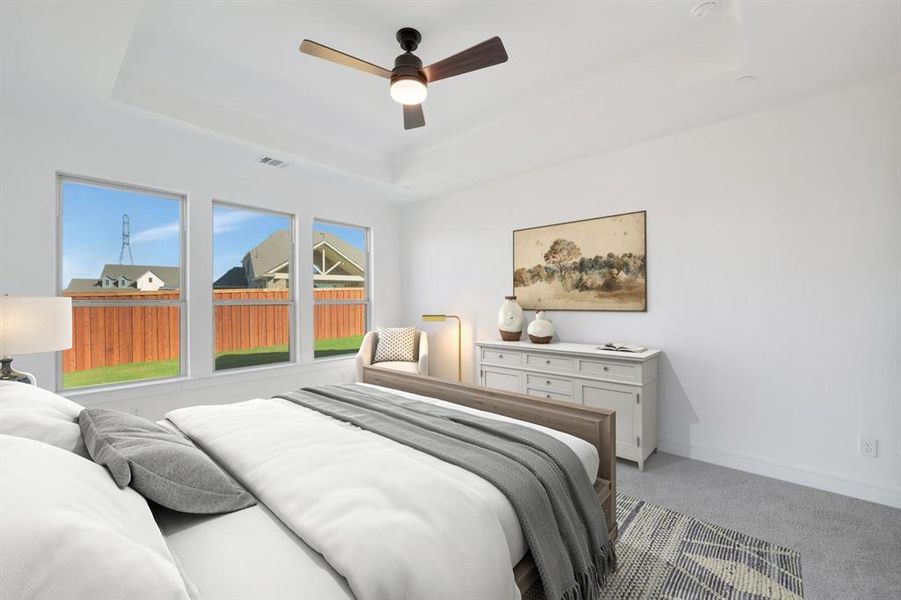 Furnished interior view inside a new home in Kreymer at the Park, Wylie (Image 14). Furnished interior view inside a new home in Kreymer at the Park, Wylie (Image 14).