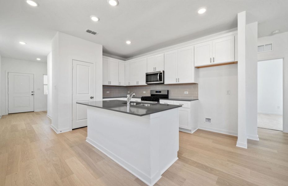 Furnished interior view inside a new home in Larson Crossing, Elgin (Image 5). Furnished interior view inside a new home in Larson Crossing, Elgin (Image 5).