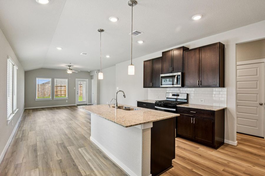 Photo is not of the actual home, but is an inspirational photo of builder’s model home and may depict options, furnishings, and/or decorator features that are not included