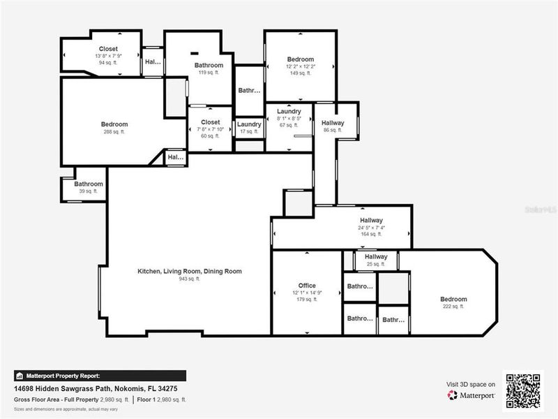 2D floor plan layout of this home in , Nokomis, FL (Image 3). 2D floor plan layout of this home in , Nokomis, FL (Image 3).