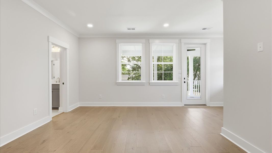 Representative furnished interior of a home built from the Lighthouse II by DRB Homes in Bayview Acres, Mount Pleasant (Image 14).