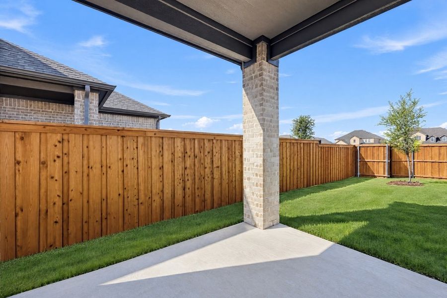Exterior details and patio area of a home in North Sky Celina, Celina (Image 4). Exterior details and patio area of a home in North Sky Celina, Celina (Image 4).