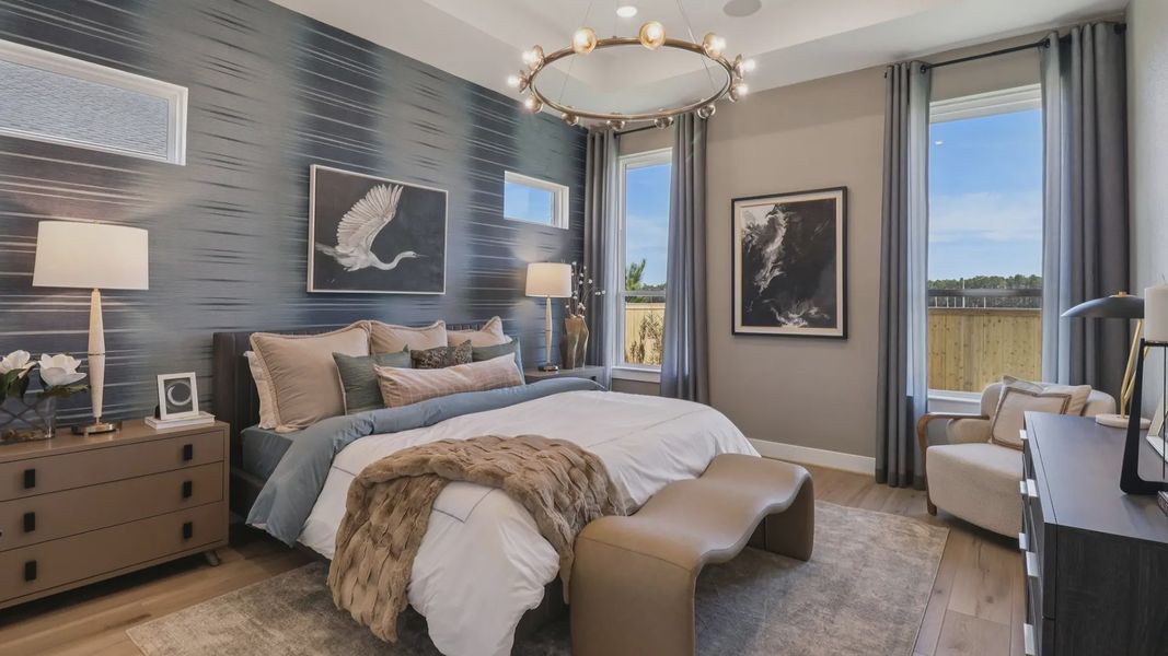 Representative furnished interior of a home built from the Marbella by Chesmar Homes in Audubon, Magnolia (Image 34).