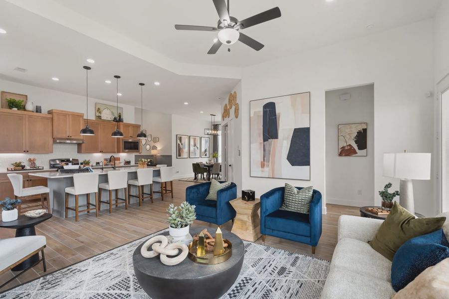 Representative furnished interior of a home built from the Hillcrest by Chesmar Homes in Attwater 55s, Waller (Image 10).
