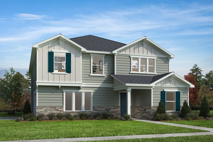 Representative exterior photo of a completed home built from the 3147 by KB Home in The Estates at Wellington Pointe, Monroe, NC (Image 8).