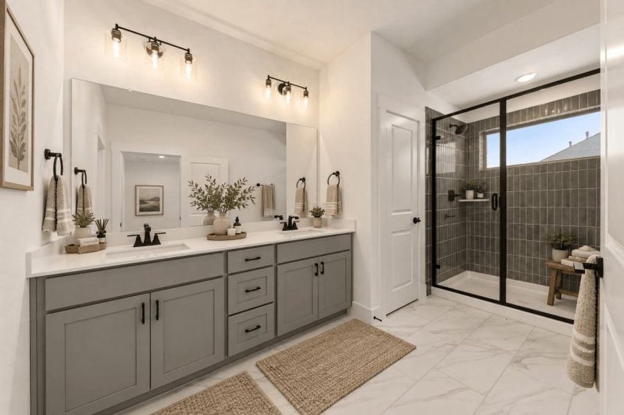 Furnished interior view inside a new home in Mosaic, Prosper (Image 13). Furnished interior view inside a new home in Mosaic, Prosper (Image 13).