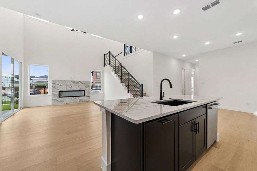 Representative furnished interior of a home built from the Leona by Landon Homes in Fields - East Village, Frisco (Image 11).