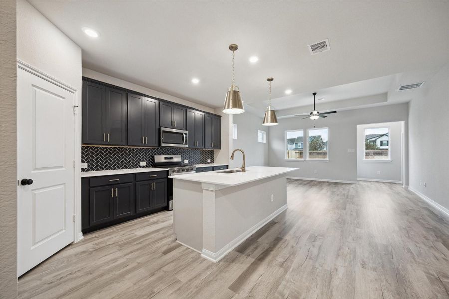 Furnished interior view inside a new home in Elyson, Katy (Image 8).