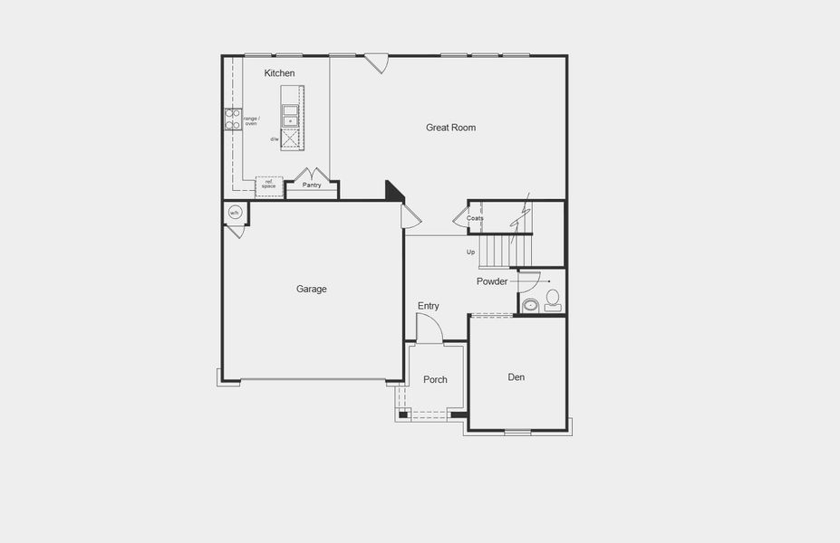 2D floor plan layout for the 2429 by KB Home in Sweetgrass Village, Crosby, TX (Image 3).