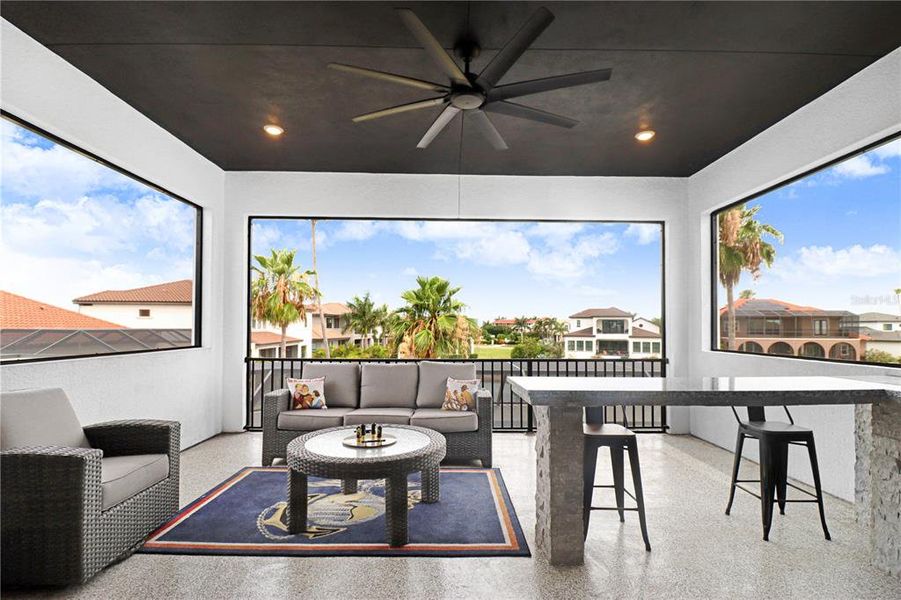 Exterior details and patio area of a home in , Apollo Beach (Image 3). Exterior details and patio area of a home in , Apollo Beach (Image 3).