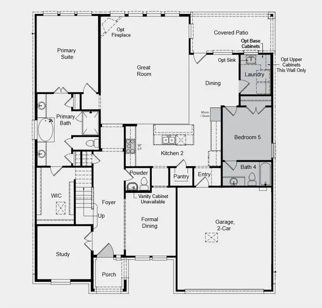 Additional Highlights Include: Gourmet kitchen, 42" door at entry, and bedroom 5 in place of tandem garage.