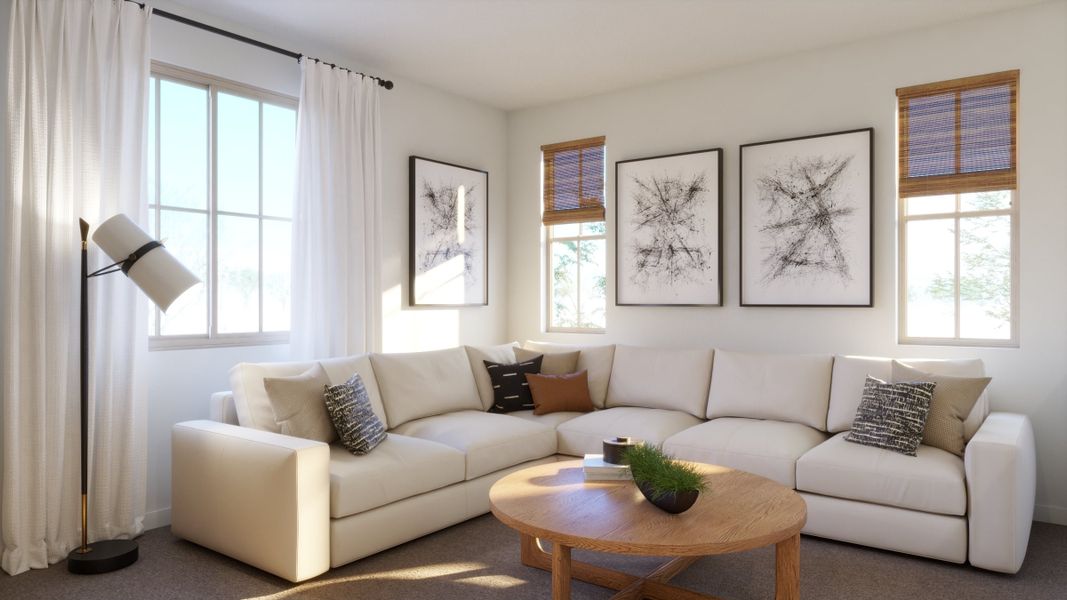 Representative furnished interior of a home built from the 1 by Risewell Homes in Bella Storia, Gilbert (Image 9).