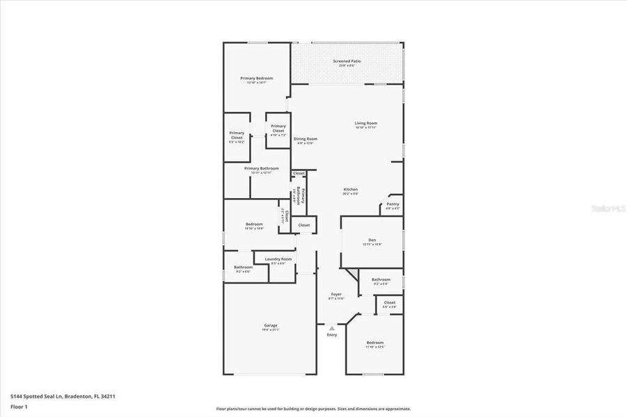 2D floor plan layout of this home in , Bradenton, FL (Image 6).