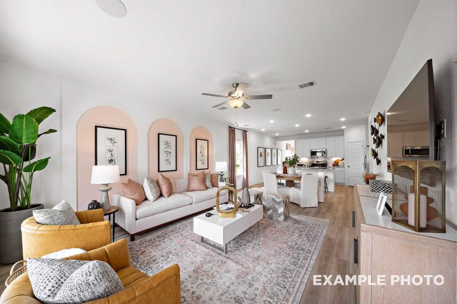 Furnished interior view inside a new home in Caney Creek Place, Conroe (Image 5).