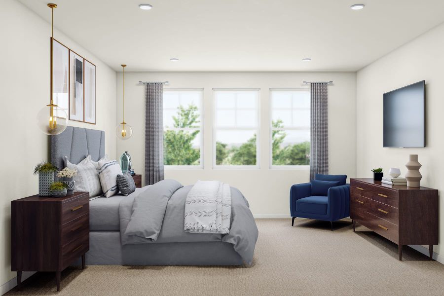 Representative furnished interior of a home built from the 3 by Tri Pointe Homes in Sugar Mill Village, Longmont (Image 41).