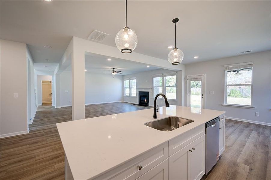 Furnished interior view inside a new home in Cambria at Traditions, Hampton (Image 6). Furnished interior view inside a new home in Cambria at Traditions, Hampton (Image 6).