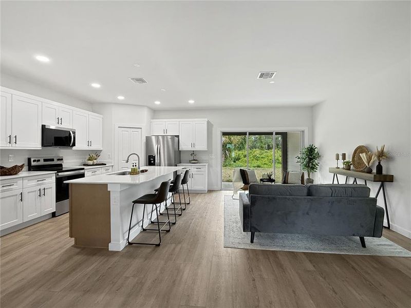 Similar Model featuring Furnishings