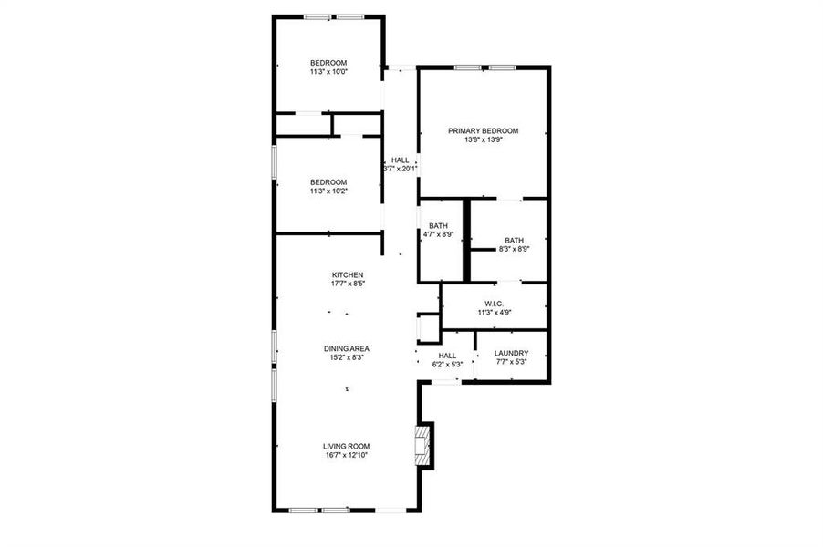 2D floor plan layout of this home in , Dallas, TX (Image 3).