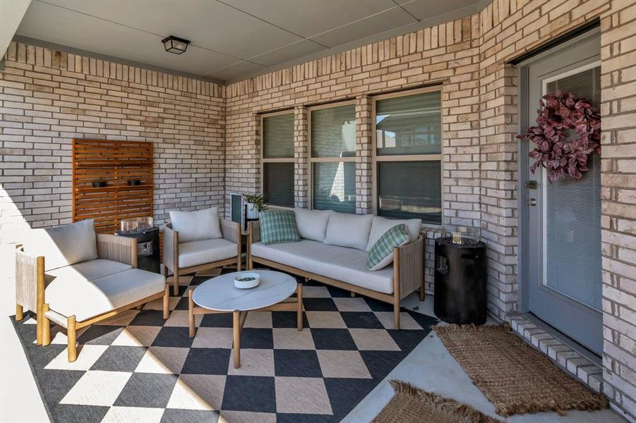 Exterior details and patio area of a home in , Fort Worth (Image 3). Exterior details and patio area of a home in , Fort Worth (Image 3).